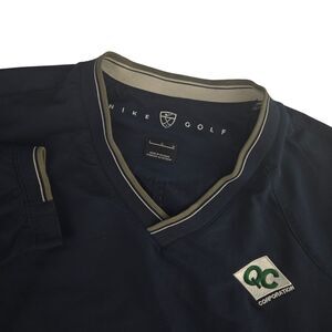 Nike Golf 234181-414 Men Large Blue Embroidered Long Sleeve Pullover Windbreaker